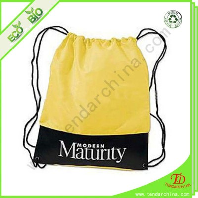 With OEM Printing And Color Rope Clear Drawstring Backpack , Children Backpack