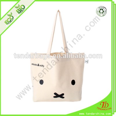 shopping cotton fabric bag for shopping or travel carry organic cotton bag