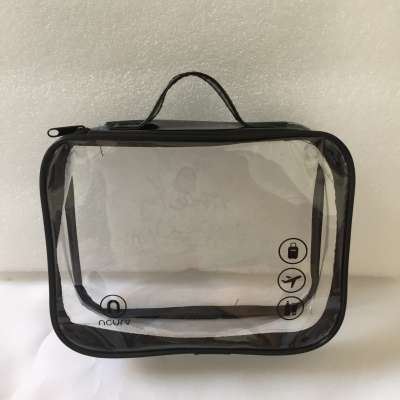 Clear Cosmetic Bag TSA Airplane Toiletry Bag PVC Zipper Bag Ready For Ship