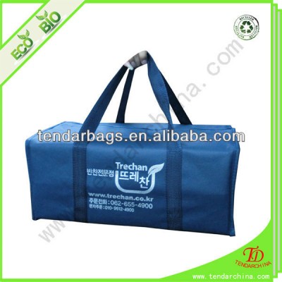 Nonwoven fabric bag with zipper closure for shopping or travel carry